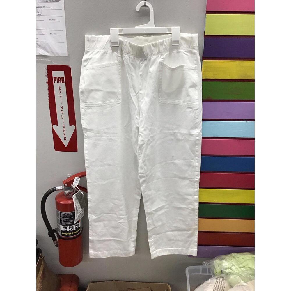 Anybody all-stretch twill straight leg ankle pants Medium/white.Pen mark see pic